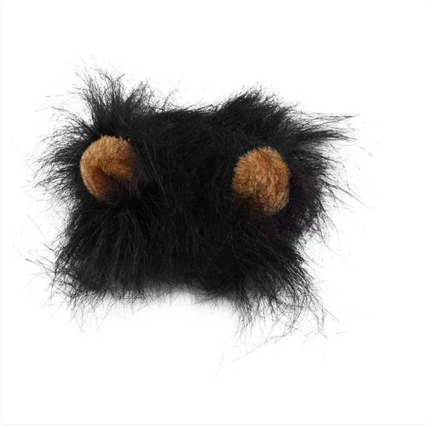 Perfect pet photography prop: cat's lion mane costume with realistic ears, for amazing animal photos.
