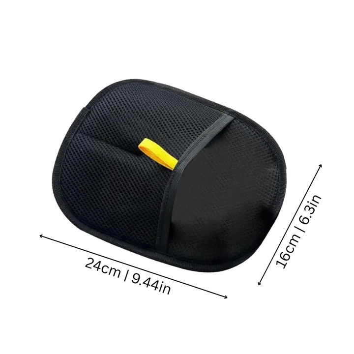 Lint remover solution: FurCatch glove works on clothes and surfaces for pet hair.