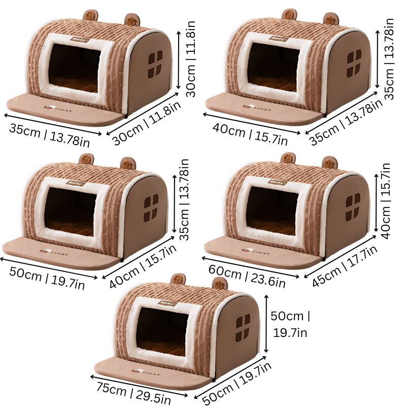Warm and secure haven: FurryHut pet bed offering anxiety relief for pets.