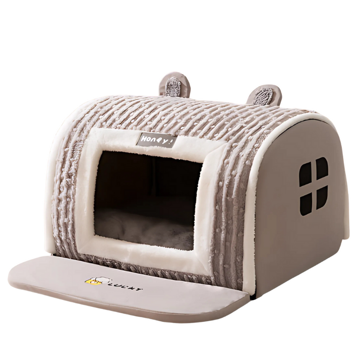 Plush pet comfort: A large dog bed designed for deep, restful sleep.