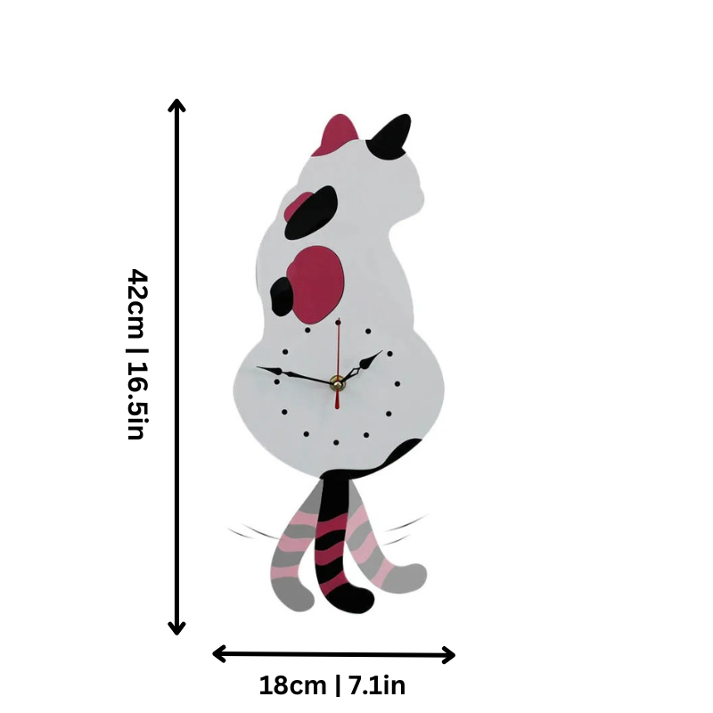 FurryTime dog design decorative wall clock with a swishing tail