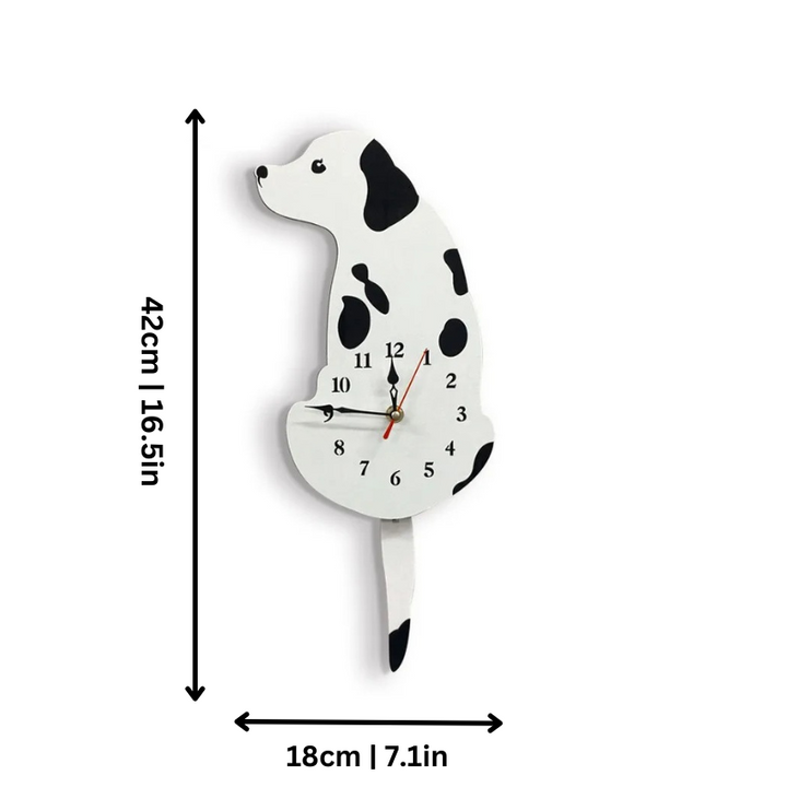 Unique pet lover gift: FurryTime decorative clock with swishing dog tail