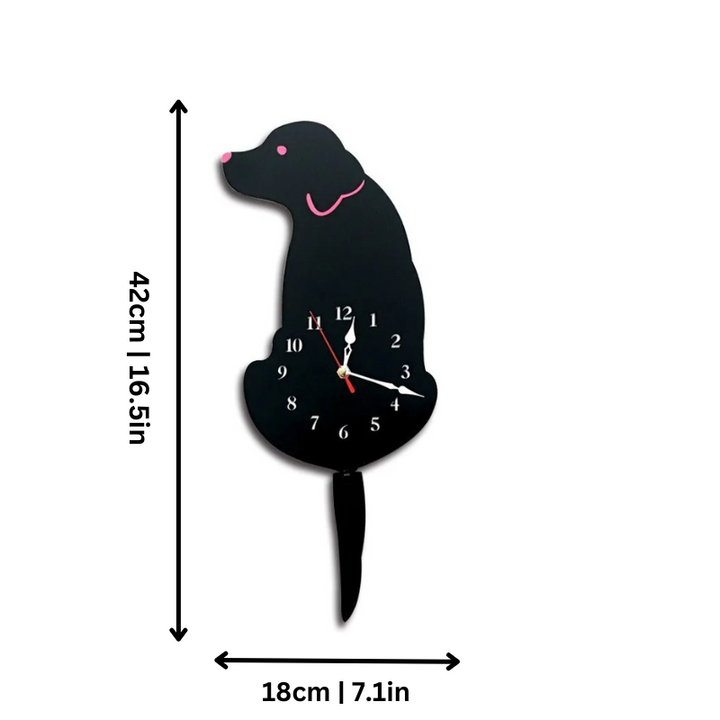 FurryTime swishing tail clock, a perfect wall art for cat and dog enthusiasts
