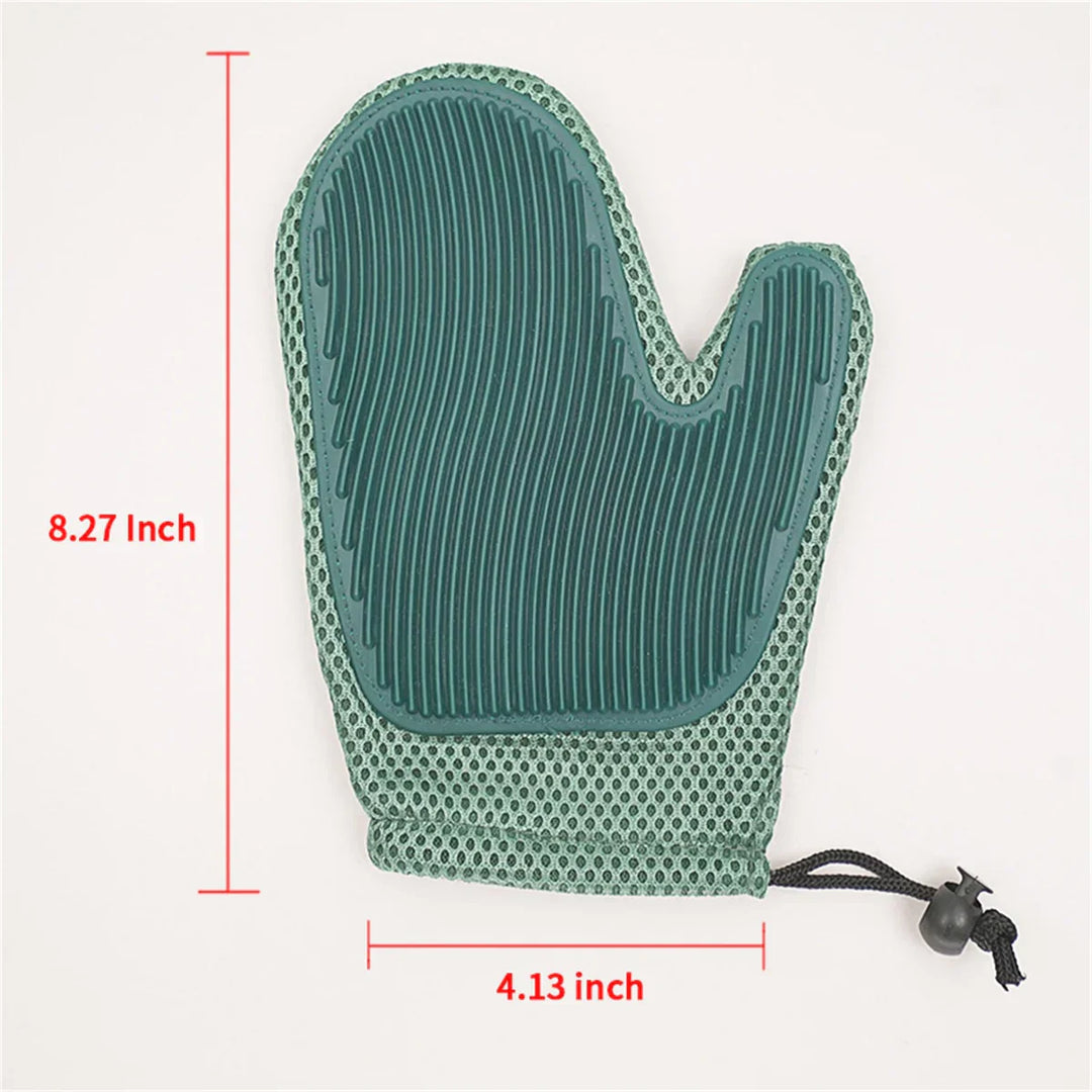 Comfortable pet supplies grooming glove, perfect for de-shedding and bonding with cats.
