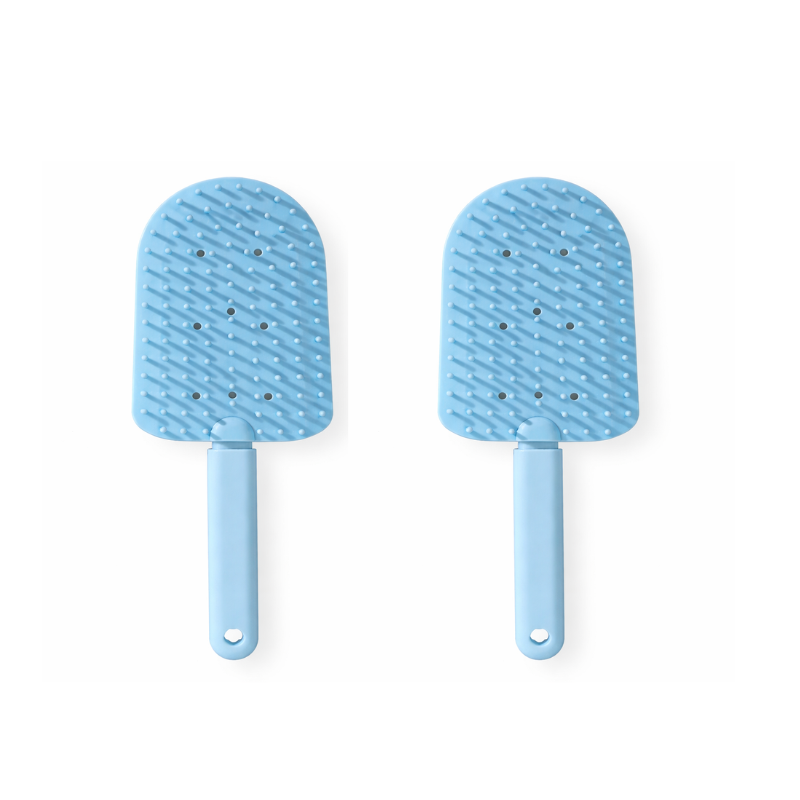 Efficient pet hair removal using a gentle deshedding brush for a cleaner home.