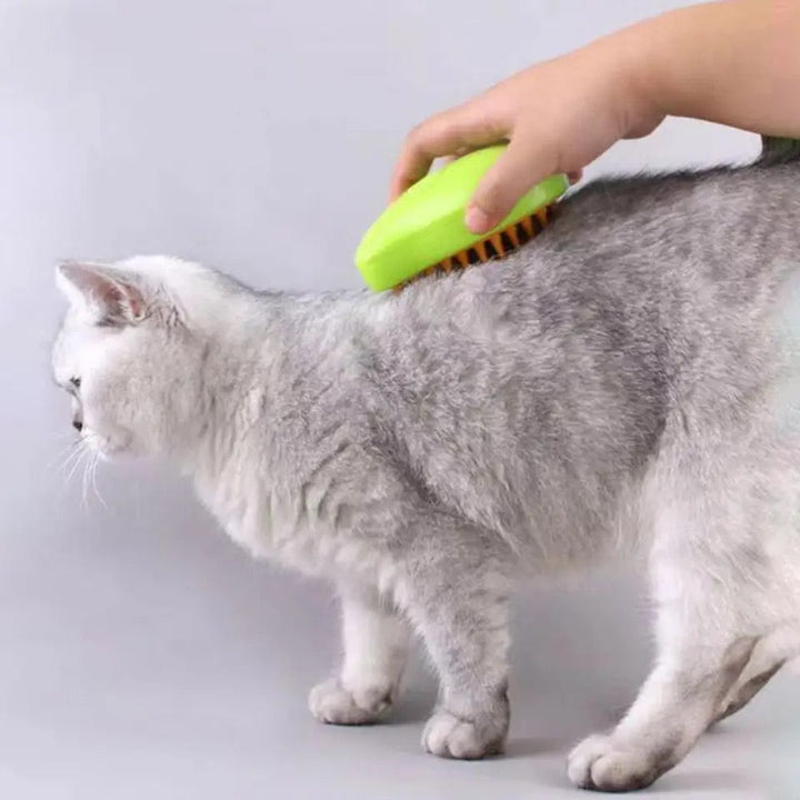 Essential pet grooming tool: a steam brush for detangling and deshedding dogs and cats
