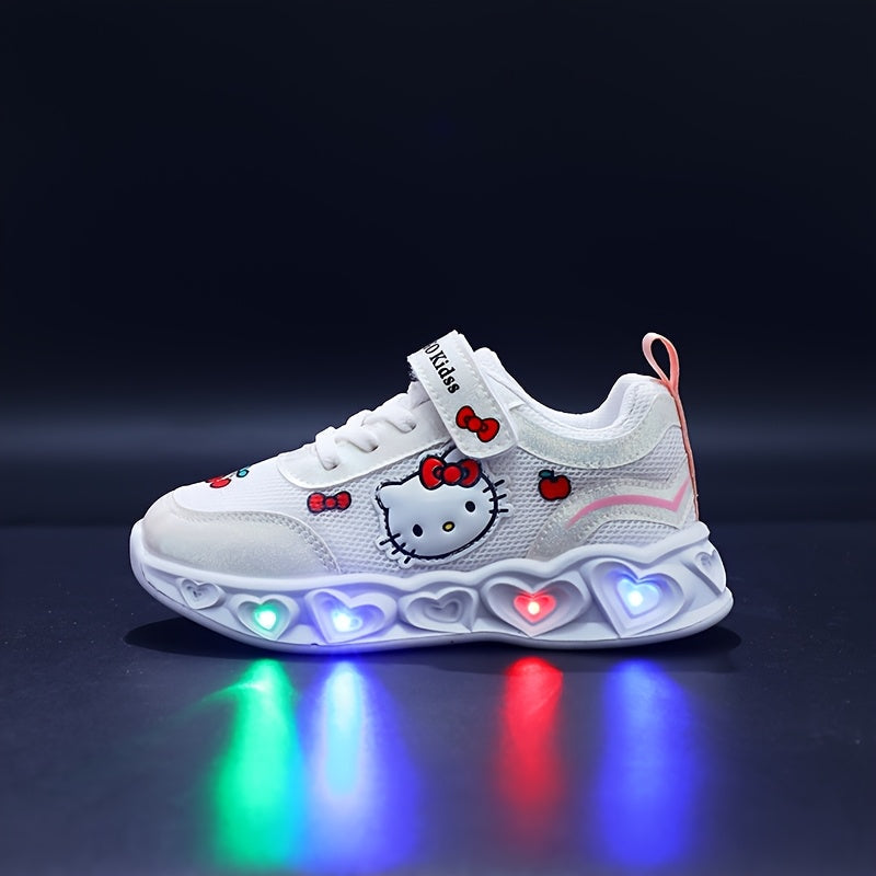 Step into fun with these vibrant Hello Kitty LED sneakers for girls.