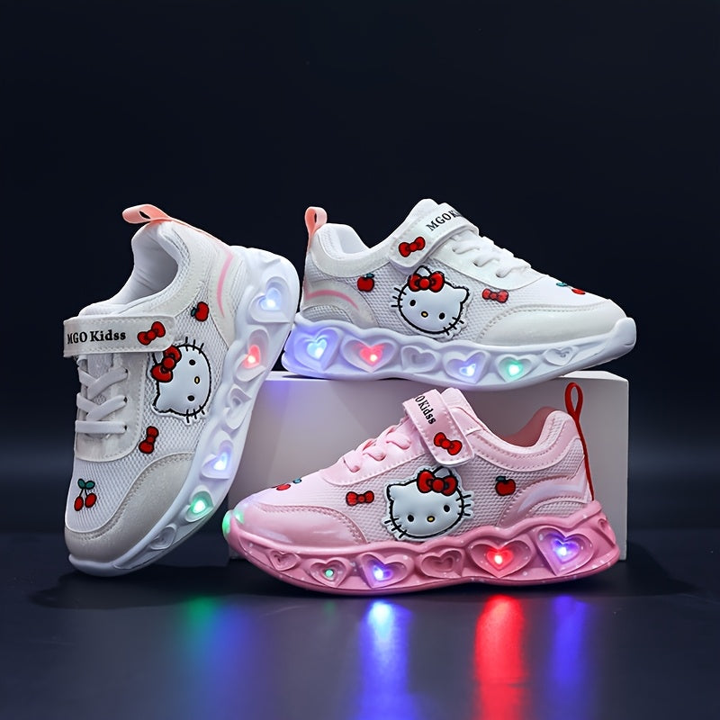 Fun Hello Kitty light-up shoes, ideal for parties and everyday wear.