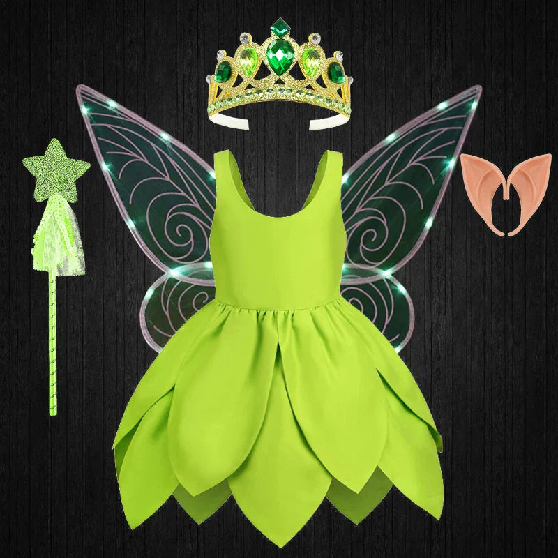 Magical fairy dress inspired by Tinkerbell, ideal for role play fun.