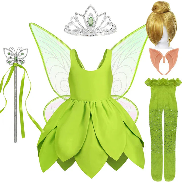 Sparkling Tinkerbell fairy costume, perfect for any magical occasion.