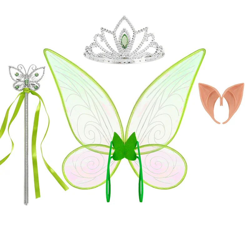 Back view of the Tinkerbell costume, showing the secure wing attachment.