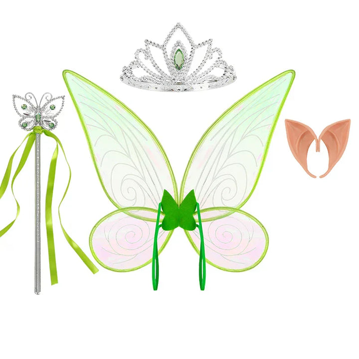 Back view of the Tinkerbell costume, showing the secure wing attachment.