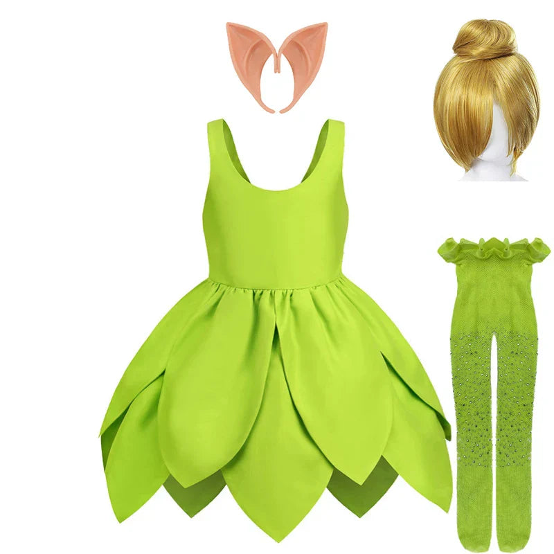 Elegant Tinkerbell fairy dress, combining comfort and magical style.