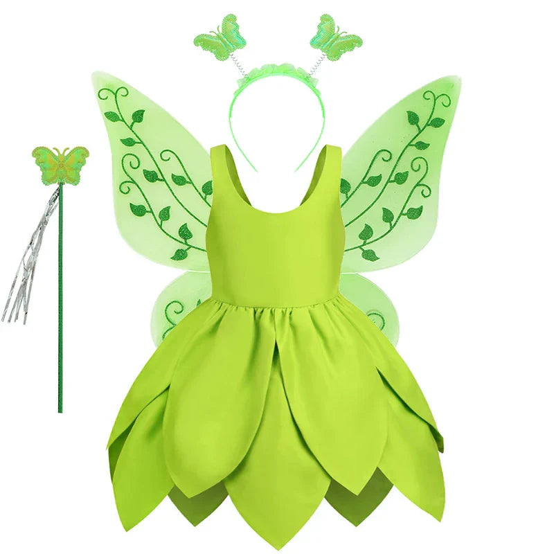 Tinkerbell costume for girls, featuring a whimsical and playful design.