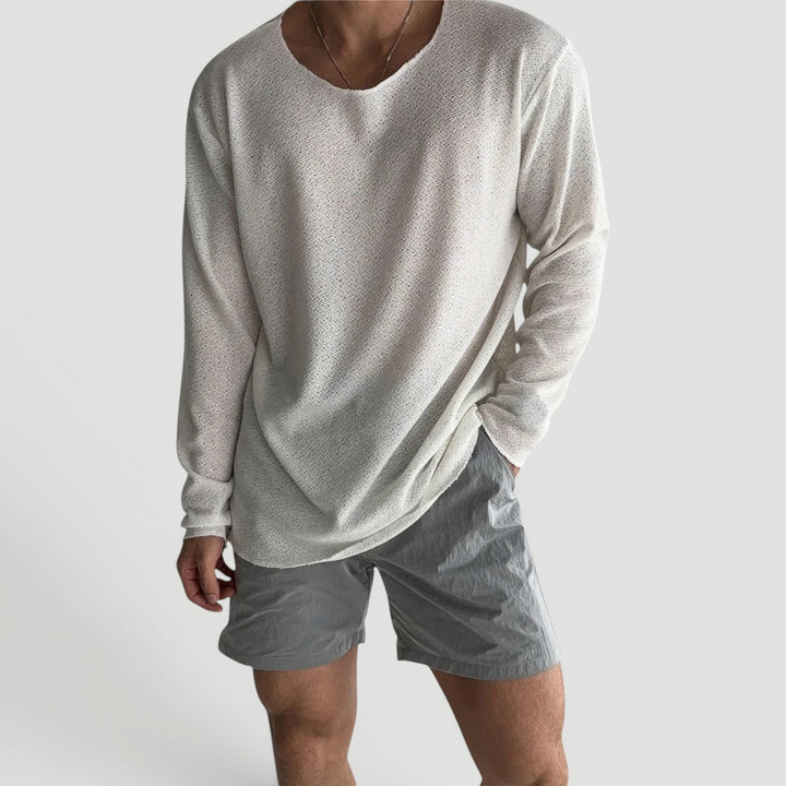 Black classic men's shirt, relaxed fit, comfortable and versatile for all-season everyday wear.