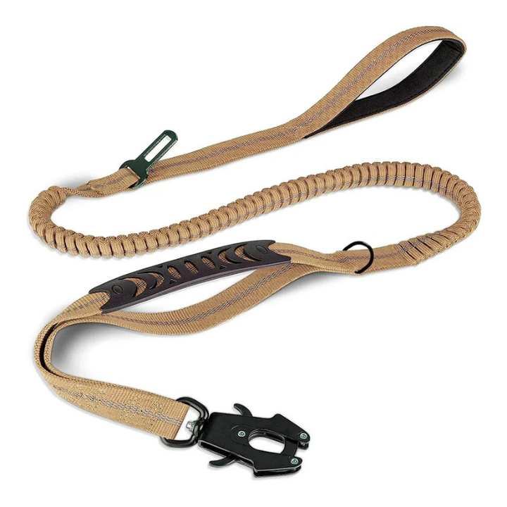Shock-absorbing bungee dog leash designed for strong grip and pet comfort