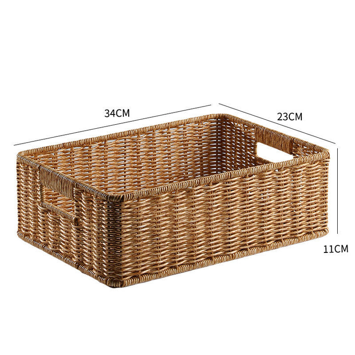 Eco-friendly natural wicker storage, handcrafted for lasting home organization.