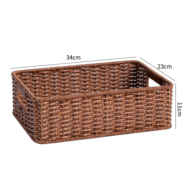 Large wicker storage basket with a tight weave, ensuring durability and style.
