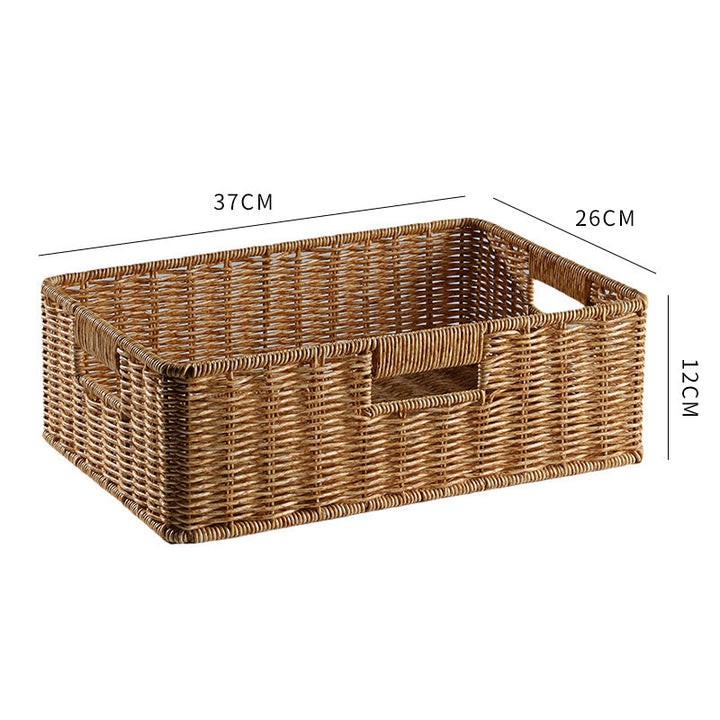 Decorative large wicker basket for organized living, perfect for any room.
