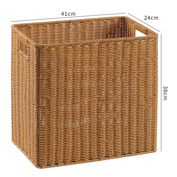 Handcrafted wicker storage container, rectangular, for elegant home decor.