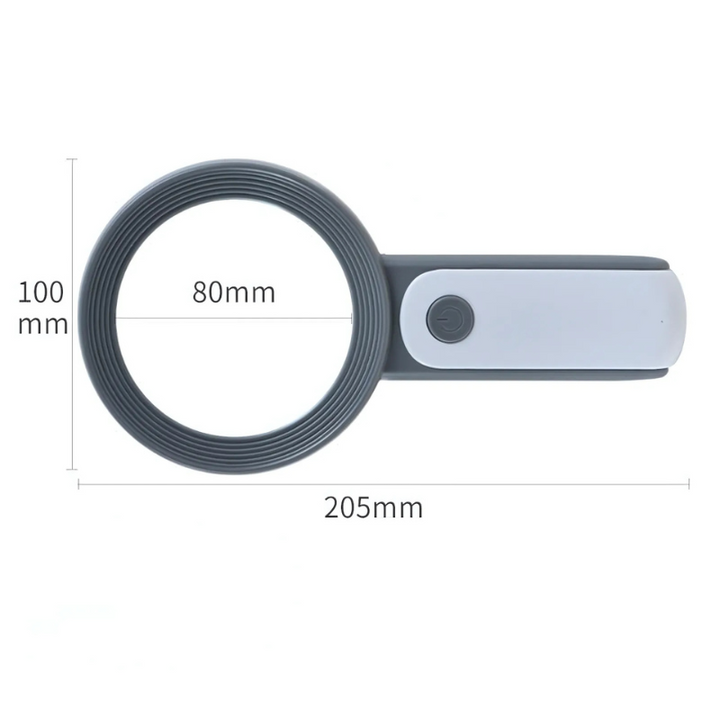 Versatile 30x handheld LED magnifier enhancing vision for reading, hobbies, and precision tasks.