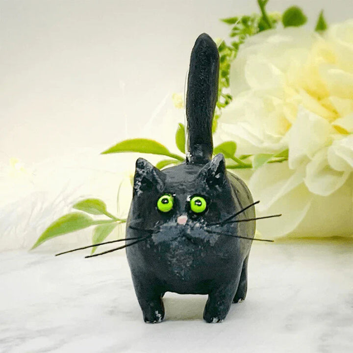 Charming handmade cat ornament. Cute feline Christmas tree decor, ideal pet decoration & holiday gift.