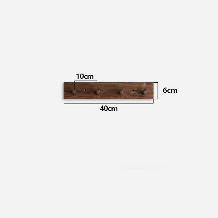 Natural wood minimalist coat rack, handcrafted for a clean and tranquil Japandi aesthetic.