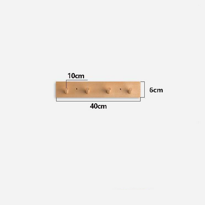 Japandi style wooden coat rack, minimalist and handmade with a natural, serene look.