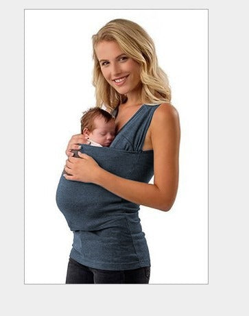 Effortless babywearing: comfortable infant carrier t-shirt for moms and dads.
