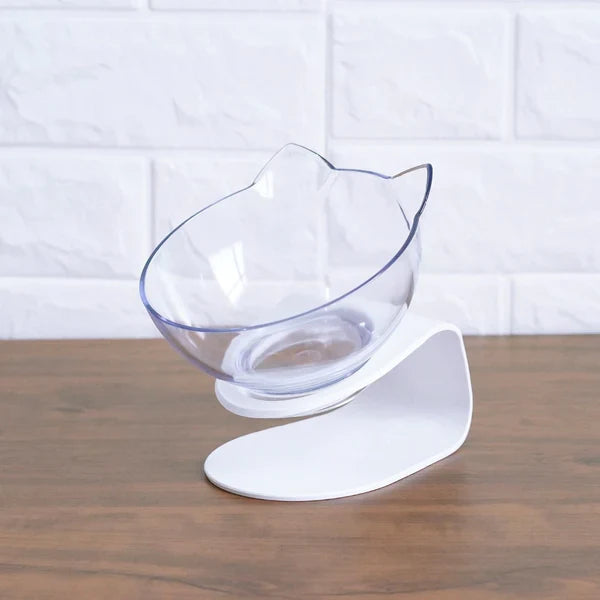 Double elevated cat bowl feeder by HappyDine, easy clean pet supplies.