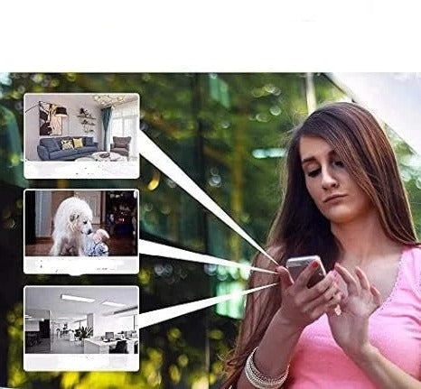 Full HD wireless camera for secure indoor and outdoor monitoring.