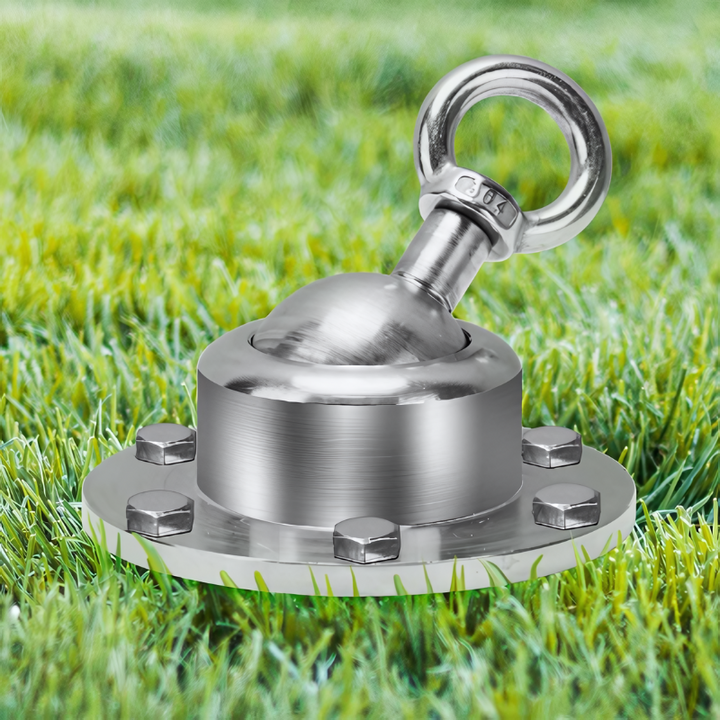 Heavy duty dog anchor stake for large dogs, providing secure outdoor containment and tangle-free fun.