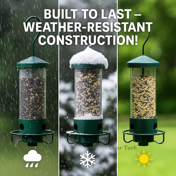 Premium metal bird feeder, squirrel-resistant and durable for all garden seasons.