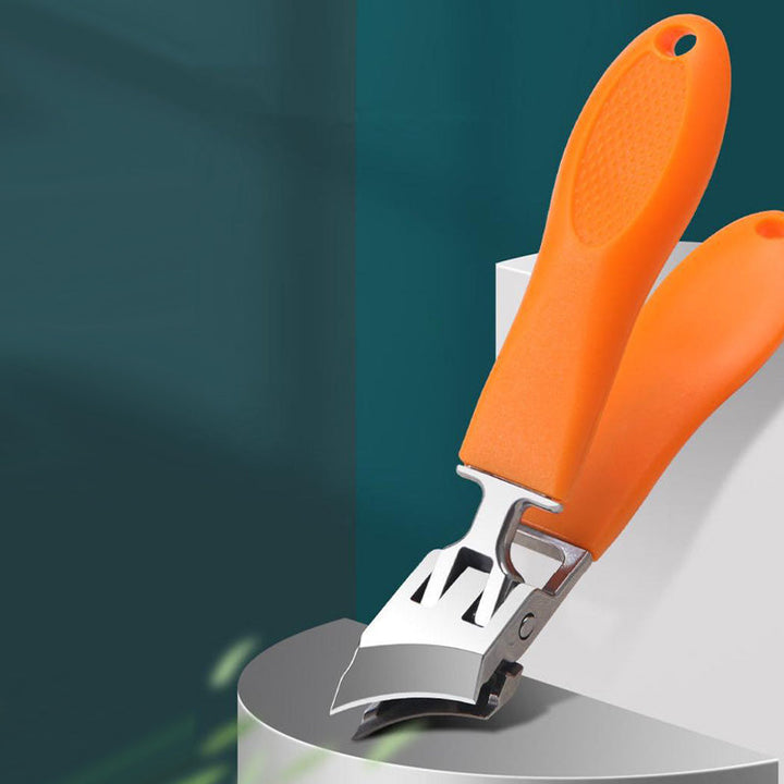 Heavy-duty nail clipper for thick toenails & fingernails. Wide jaw, stainless steel, ergonomic design.