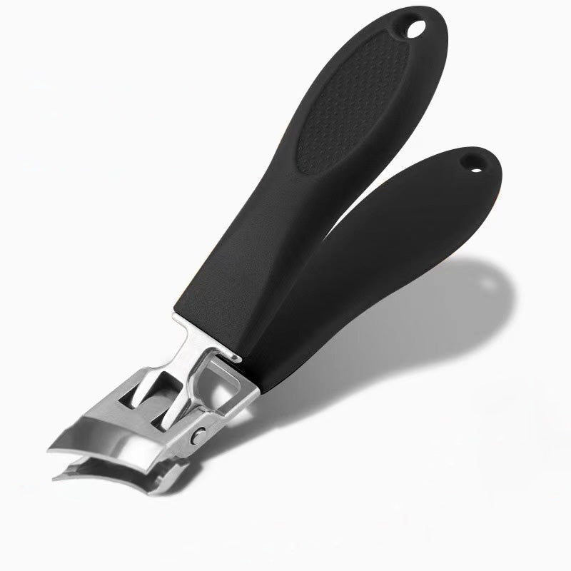 Thick nail solution: heavy-duty wide jaw nail clipper. Ergonomic stainless steel tool for easy foot care.