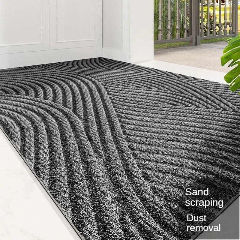 Modern heavy-duty non-slip door mat enhances home decor, perfect for indoor & outdoor floor protection.