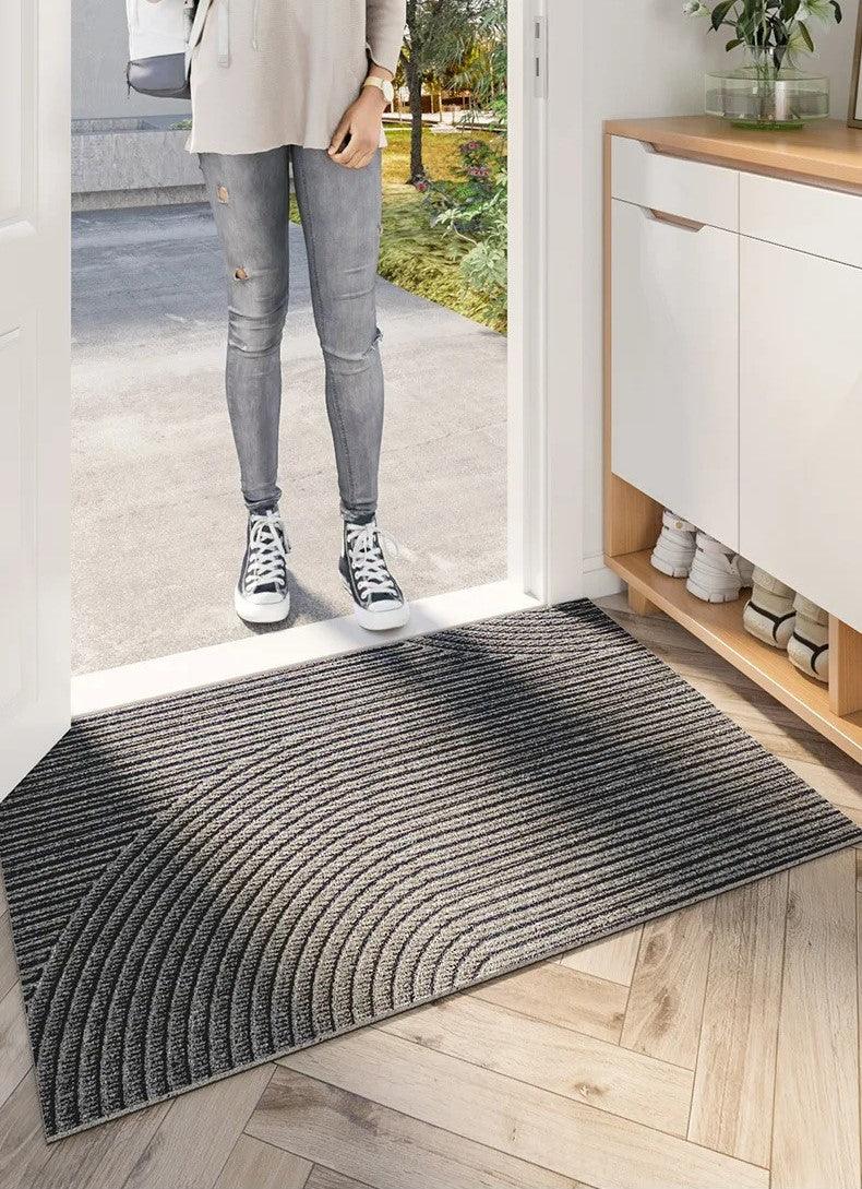 Entrance non-slip door mat, heavy-duty & dirt trapping for indoor/outdoor use, very durable.