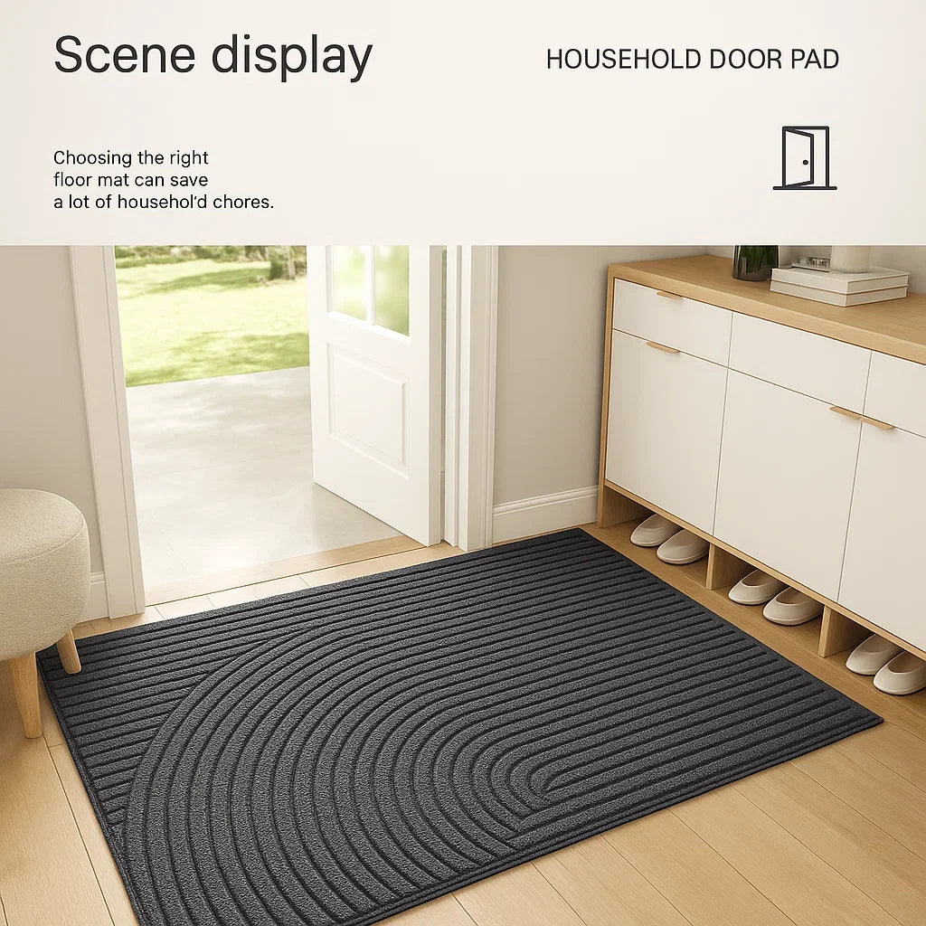 Weather-resistant outdoor entrance mat, heavy-duty & non-slip design for all season floor protection.