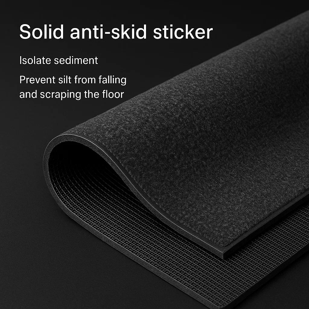 Heavy-duty indoor door mat with non-slip backing, protects floors & traps dirt in busy entryways.