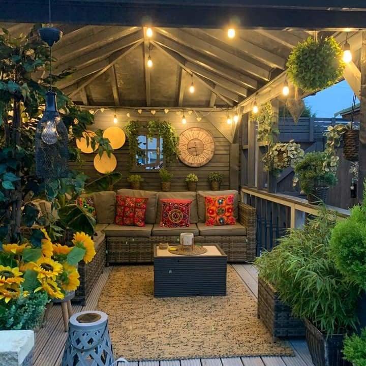 String of bright outdoor LED lights, heavy duty and designed for all weather.