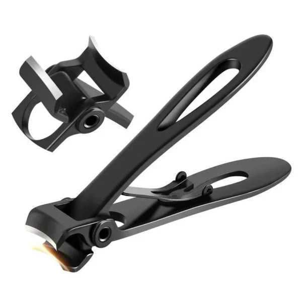 Heavy-duty stainless steel nail clippers for thick toenails & fingernails, ideal for men's & women's pedicure.