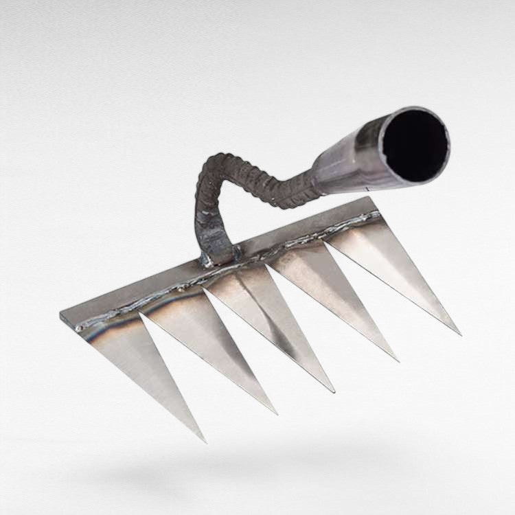 Effortless weeding with this durable, ergonomic heavy-duty steel garden rake for superior lawn care.