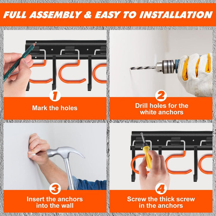 Robust utility wall organizer for various tools. Heavy-duty design for shed & garage storage.