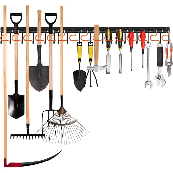Streamline your garage with this heavy-duty wall-mount tool organizer. Essential home improvement.