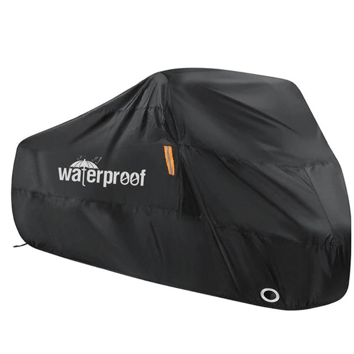 Durable weatherproof bicycle cover for outdoor use, providing UV protection & dust proofing for mountain bikes.