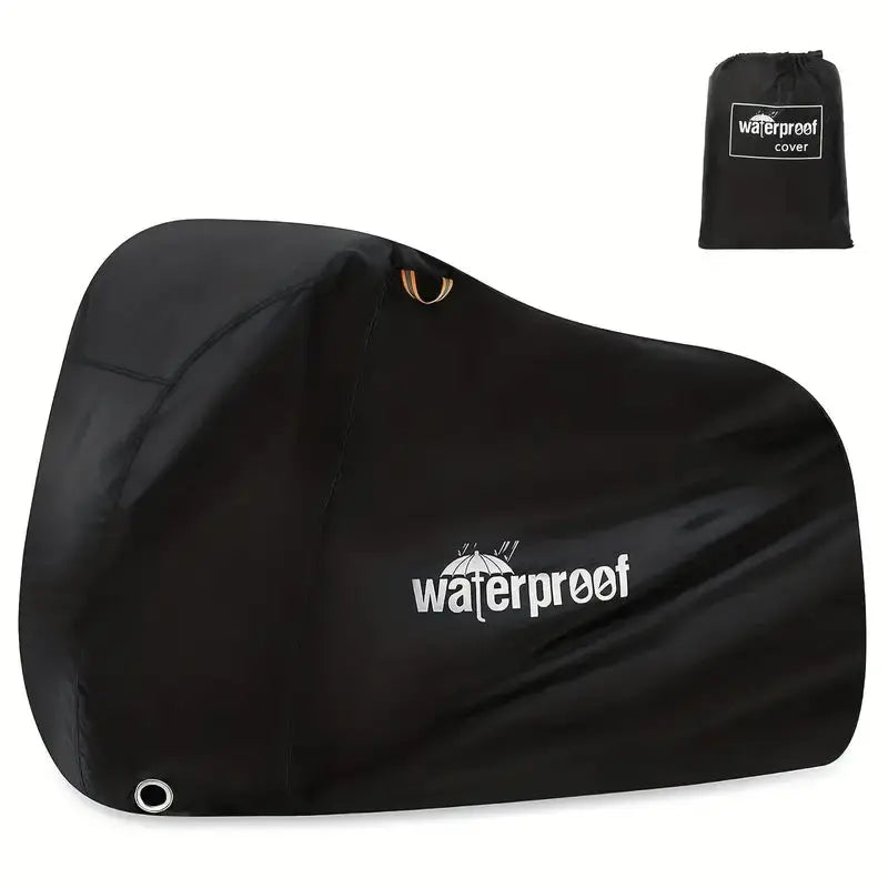 All-weather outdoor bike cover, waterproof & UV protective, ensuring durable protection for bicycles against elements.