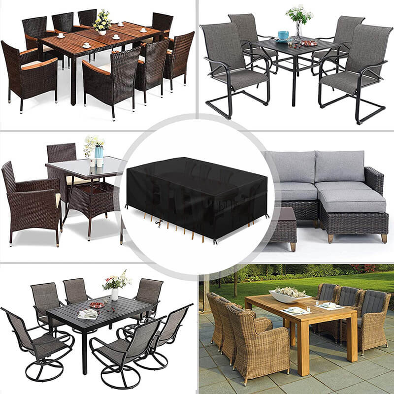 Durable garden furniture cover, weather resistant for all-season outdoor protection.
