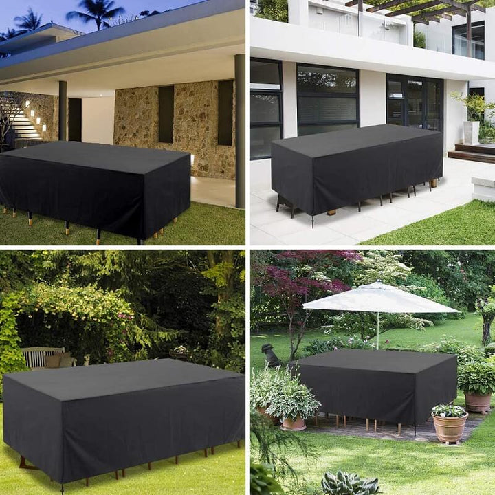 Robust patio furniture cover, heavy duty for long-lasting garden protection.