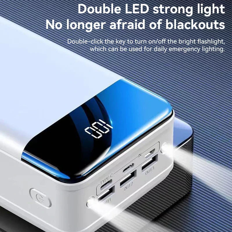 Mobile accessory: high capacity portable power bank for efficient phone & laptop charging. Travel essential.