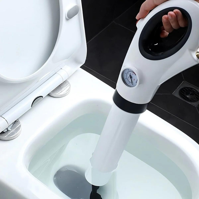 High-pressure toilet plunger for quick & easy clog removal in toilets. Powerful household drain unblocker tool.